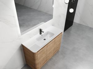 Bathroom: BROOK Floorstanding Plywood VANITY 1200MM SINGLE BASIN