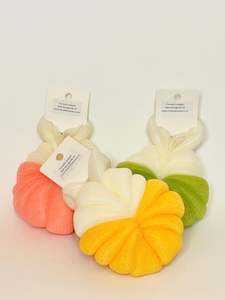 Tools Accessories: Pumpkin-shaped Bath Sponge with Mesh Ball