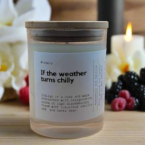 Scented Candles: Candle - If the Weather Turns Chilly - Raspberry and Vanilla  220ml