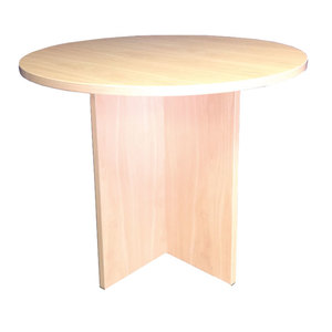 Cross Base Table: Stylish Round Design for Any Space - Educated Furniture