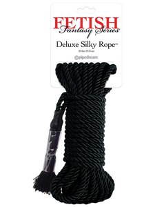Products: Fetish Fantasy Series Deluxe Silk Rope - Black - Mild 2 Wild