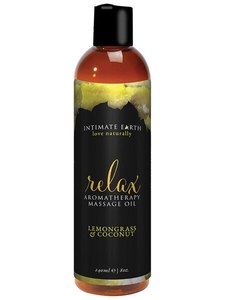 Products: Intimate Earth Relax Massage Oil 240ml - Mild 2 Wild