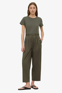 Pants Jumpsuits: Assembly Label - Geno Poplin Pant - Moss