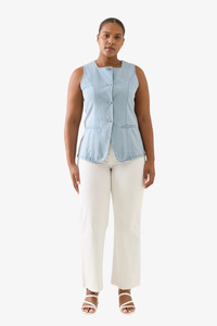 Isle of Mine - Sofie Denim Vest - Sky