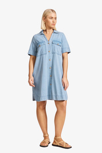 Eb Ive: Eb & Ive - Melenia Shirt Dress - Denim