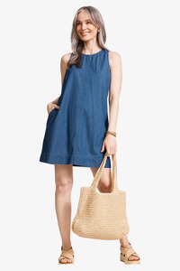 Eb Ive: Eb & Ive - Melenia Tank Dress - Indigo