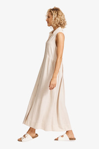 Eb & Ive - Alesia Sleeveless Shirt Dress - Tusk