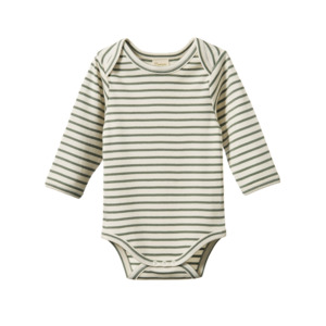 Nature Baby - Long Sleeve Body Suit- Nettle Sailor Stripe