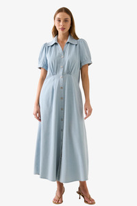Isle of Mine - Sofie Denim Maxi - Sky