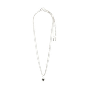 Jewellery: Pilgrim - ACT Necklace 2-in-1 - Silver / Black