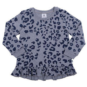 Hoot Kid - Take a Chance Sweater - Grey Marle/Navy