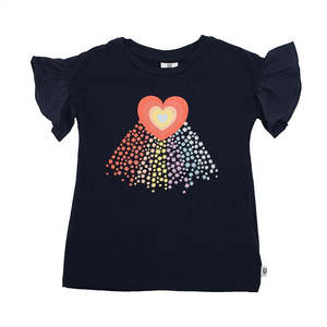 Hoot Kid - Rainbow Galaxy Tee - Navy