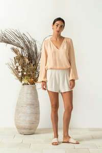 Bird Kite 1: Bird & Kite - Liliana Blouse - Stripe Peach