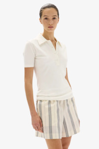 Assembly Label: Assembly Label - Emmeline Knit Polo - Cream