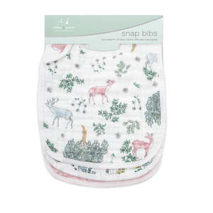 Aden Anais: Aden & Anais - Snap Bibs (3 pack) - Forest Fantasy
