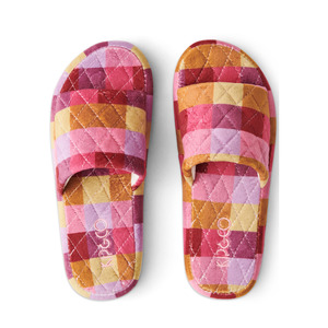 Home Body: Kip & Co - Quilted Velvet Slippers - Tutti Frutti