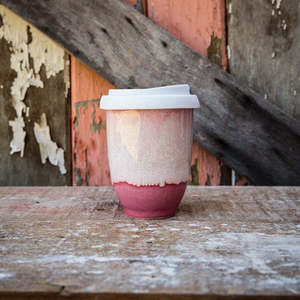 Pottery For The Planet: Pottery for the Planet - Medium 8oz Cup - Raspberry Beret