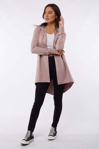 Silent Theory - Ashleigh Hooded Cardigan - Blush Marle