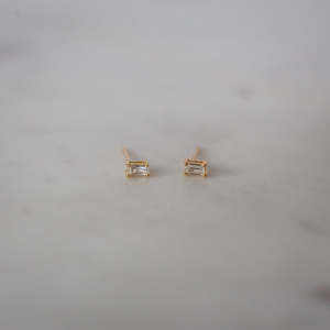 Sophie: SOPHIE - You Rock Rectangle Studs - Gold