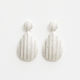 Stella + Gemma - Silver Oval Textured Earrings