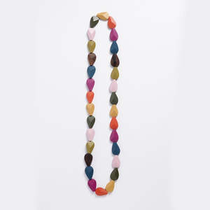 Rare Rabbit - Koala Faceted Long Necklace - Multi / Olive