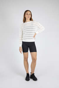 Knitwear 1: Marlow - Pointelle Crew Neck - White