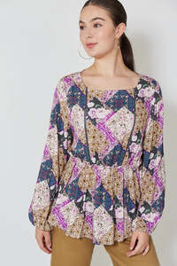 Isle Of Mine Clearance: Isle Of Mine - Coppola Blouse - Violet Muse