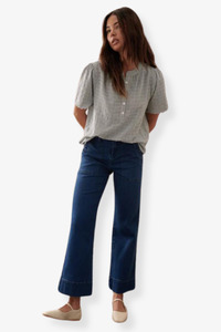 Kireina: Kireina - Celeste Pant - Mid West Blue