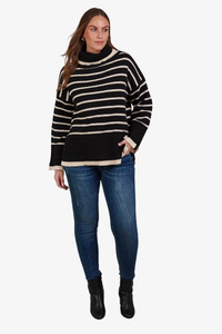 Get The Look: Eb & Ive - Katana Roll Neck Knit - Black