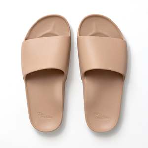 Shoes: Archies - Arch Support Slides - Tan