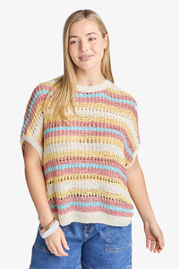 Elm Lifestyle: Elm - Striped Knit Top - Blue Stripe