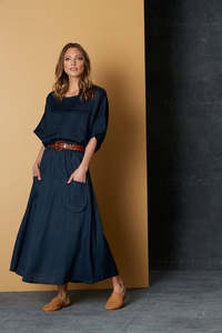 Eb & Ive - Bask Skirt - Admiral