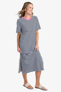 Elm - Merry Tee Dress - Navy White Stripe