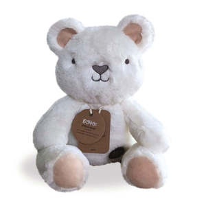 Soft Toys: OB Designs - Huggie - Byron Bear - Cream