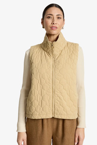 Jackets: Eb & Ive -Sansi Quilted Crop Vest - Dune