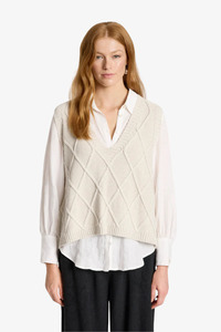 Eb & Ive - Liora Knit Vest - Bisque