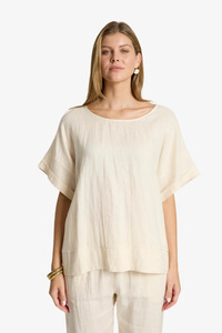 Shirts Blouses: Eb & Ive - Bajau Top - Dune