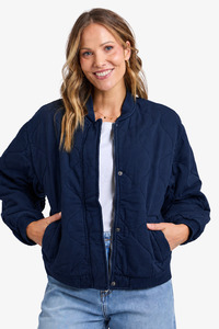 Jackets: Elm - Jean Bomber Jacket - Midnight Blue