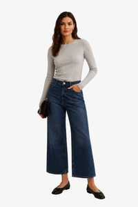 Denim: Witchery - Wide Leg Crop - Pacific Blue
