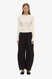 Pants Jumpsuits: Assembly Label - Lola Barrel Pant - Black