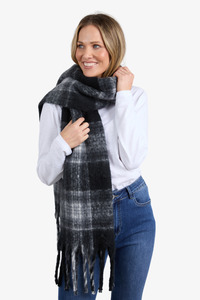 Elm Lifestyle: Elm - Crest Scarf - Black/White Check