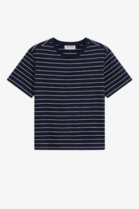 Country Road - Stripe Textured Slub T-Shirt - Navy Stripe