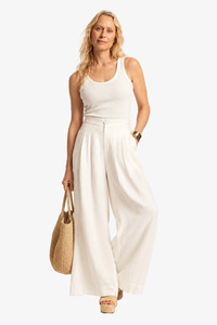 Pants Jumpsuits: Eb & Ive - Cove Palazzo Pant - White