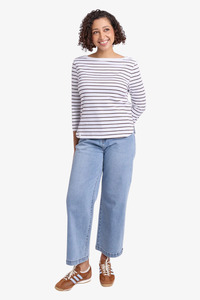 Elm -  Eliza Boat Neck Tee - Coffee
