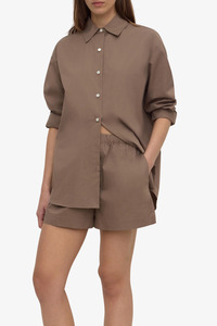 Assembly Label: Assembly Label - Micha Poplin Shirt - Dark Sand