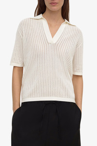 Assembly Label: Assembly Label - Nina Knit Polo - Antique White
