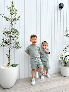 Organic Cotton Jersey Summer Set | Ocean Mist