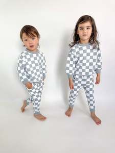 Frontpage: Organic Cotton Checkered Set | Rain