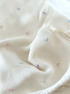 Frontpage: Organic Cotton Heirloom Baby Blanket | Confetti