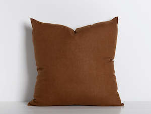 Filled Cushion: Maia Linen Filled Cushion - Nutmeg